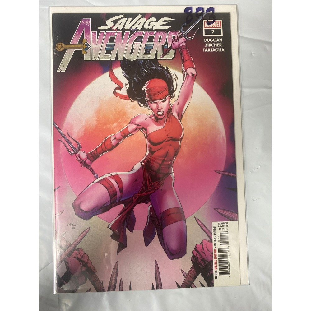 Marvel Savage Avengers 7 2019 Elektra‎ Cover David Finch Gerry Duggan Patch